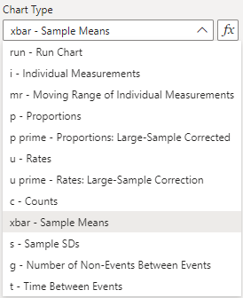 xbar Chart Type